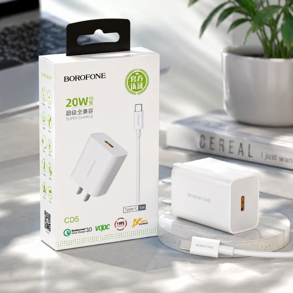 BỘ SẠC NHANH BOROFONE CD5 (TYPE-C)