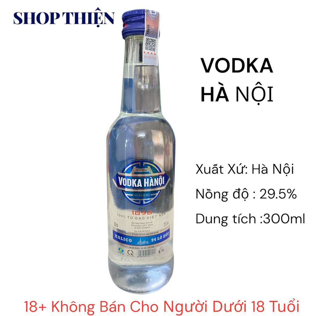 [Chính Hãng] VODKA HÀ NỘI 29.5% 300ml HALICO - SHOP THIỆN