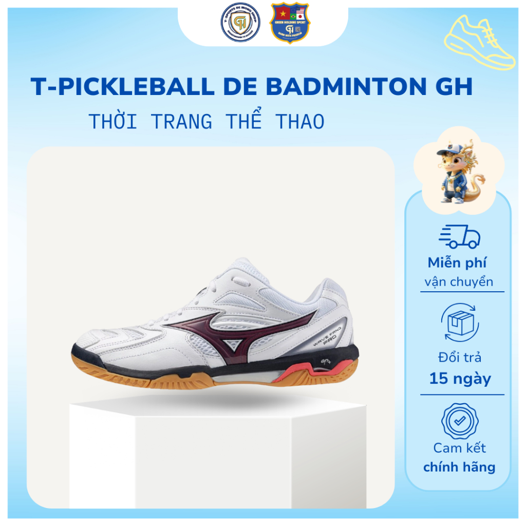 [CHÍNH HÃNG] Giày Cầu Lông MIZUNO WAVE FANG PRO - Công Nghệ Wave & Đế Chống Trượt Siêu Bám