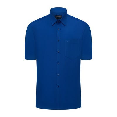 Áo sơ mi ngắn tay vạt tròn VIETTIEN vải Polyester form REGULAR VT00000655