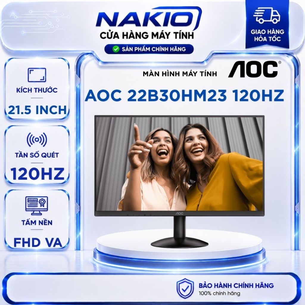 Màn hình AOC 22B30HM23/74(21.45” / FHD / VA / 120Hz /1ms (MPRT) /phẳng1xDsub (VGA) - 1x HDMI) - Bảo 