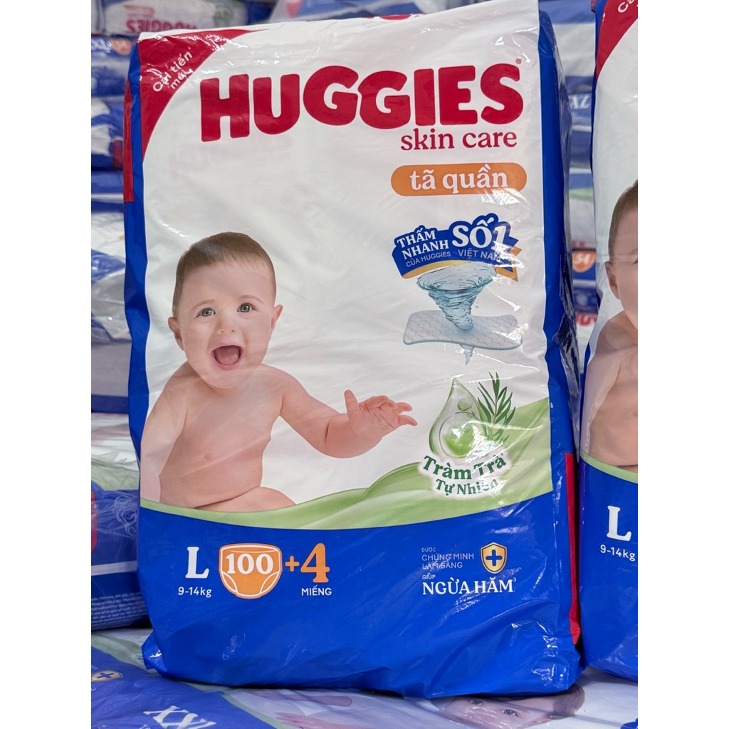 tả quần huggies skin care L100 + 4 (9-14kg)
