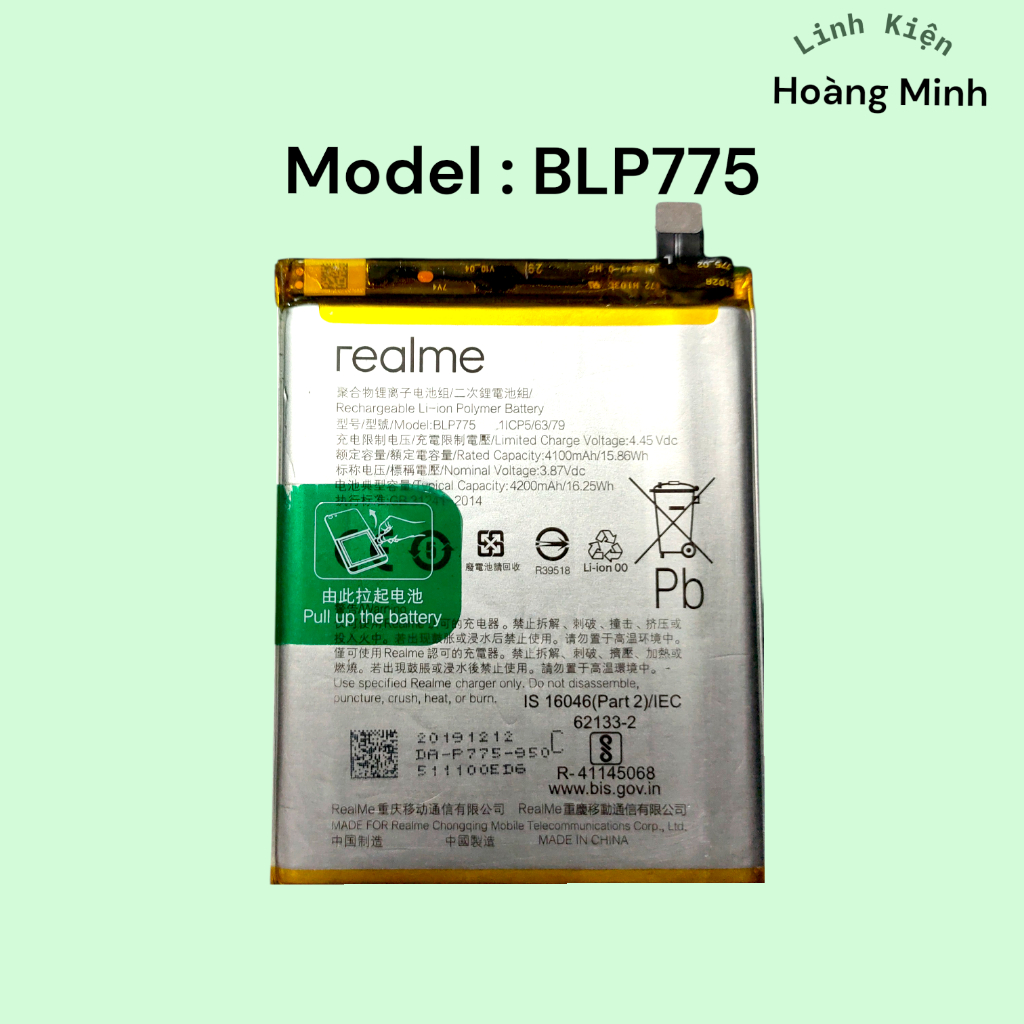 Pin Realme X3 / Realme X3 Super Zoom / Realme X50 5G - BLP775 - 4200mAh - Đã Qua Sử Dụng [1451]