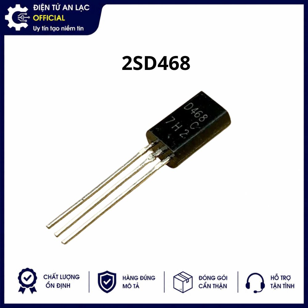 [10 Con] Transistor D468 2SD468 20V 1A  NPN TO-92L