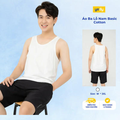 Áo ba lỗ nam Yody áo thể thao basic chất thun cotton mềm mịn thoáng mát TRA - MCTA25S036