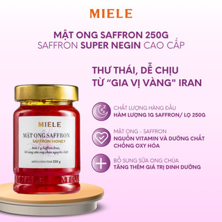 Mật Ong Nhụy Hoa Nghệ Tây Saffron Sữa Chúa Miele 250g, Hỗ Trợ Ngủ Ngon Da Đẹp, Đạt Chuẩn HACCP.