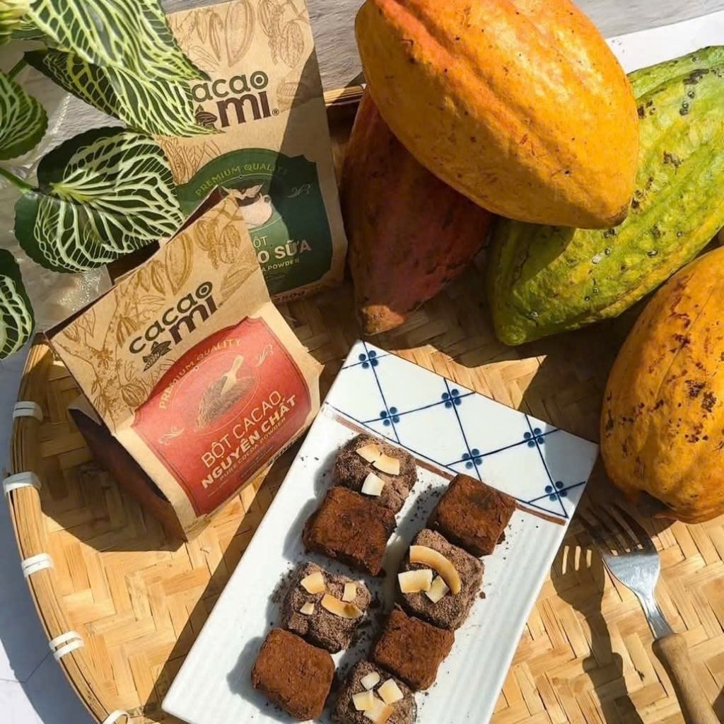 Cacao Mi| Bột Cacao nguyên chất| không đường| Pure Cacao Powder gói 250g
