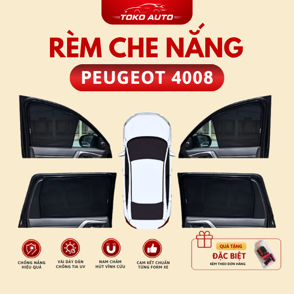 Rèm Che Nắng Xe Peugeot 4008, Rèm Chắn Nắng Xe Peugeot 4008 Chuẩn Khít Theo Xe - Bảo Hành 2 Năm