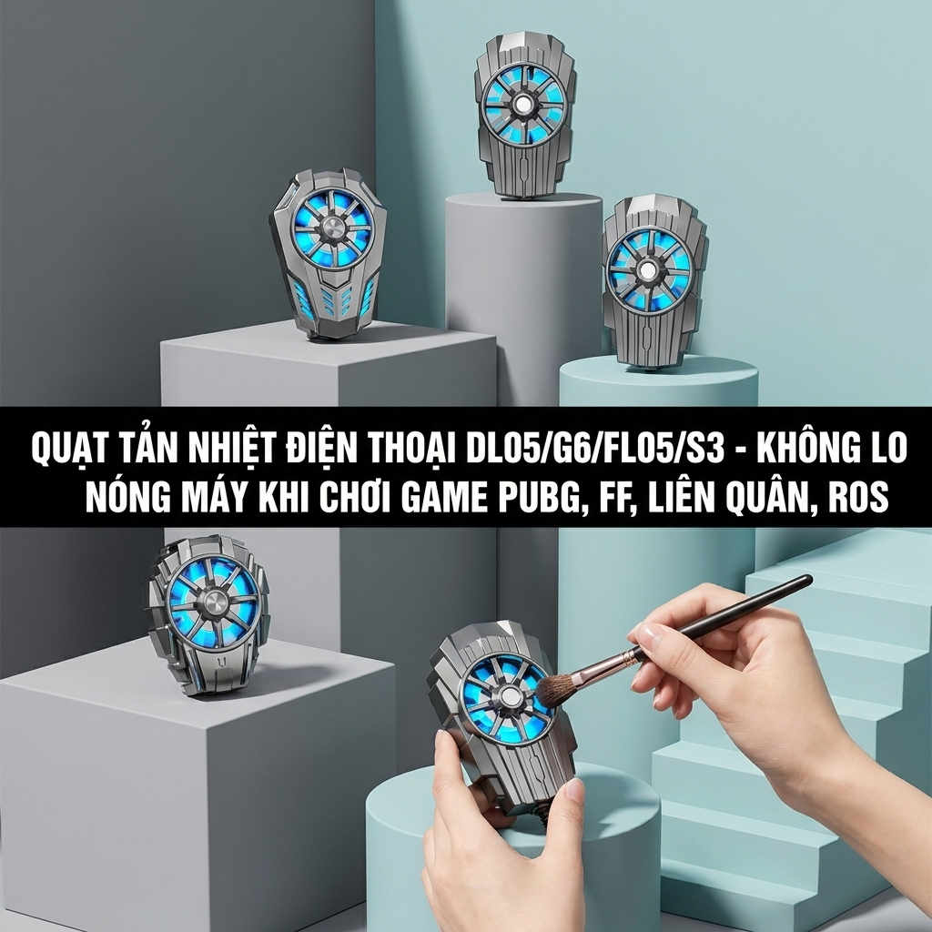 Quạt Tản Nhiệt Điện Thoại DL05 G6 FL05 S3 Hỗ Trợ Làm Mát Khi Chơi PUBG FF Liên Quân ROS