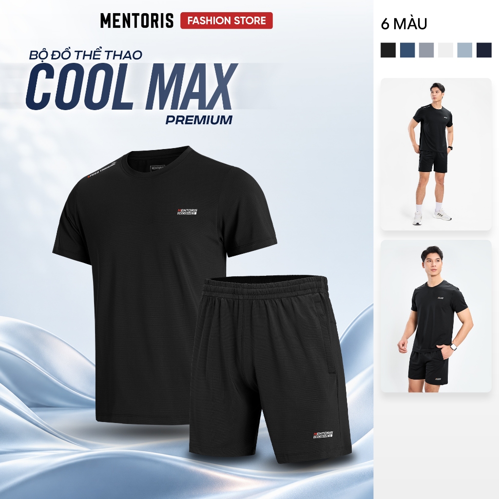 [MUA 1 TẶNG 1] Bộ Đồ Nam Cổ Tròn Mentoris, Bộ Thể Thao Nam Chất Liệu thun thông hơi Thấm Hút Mồ Hôi 