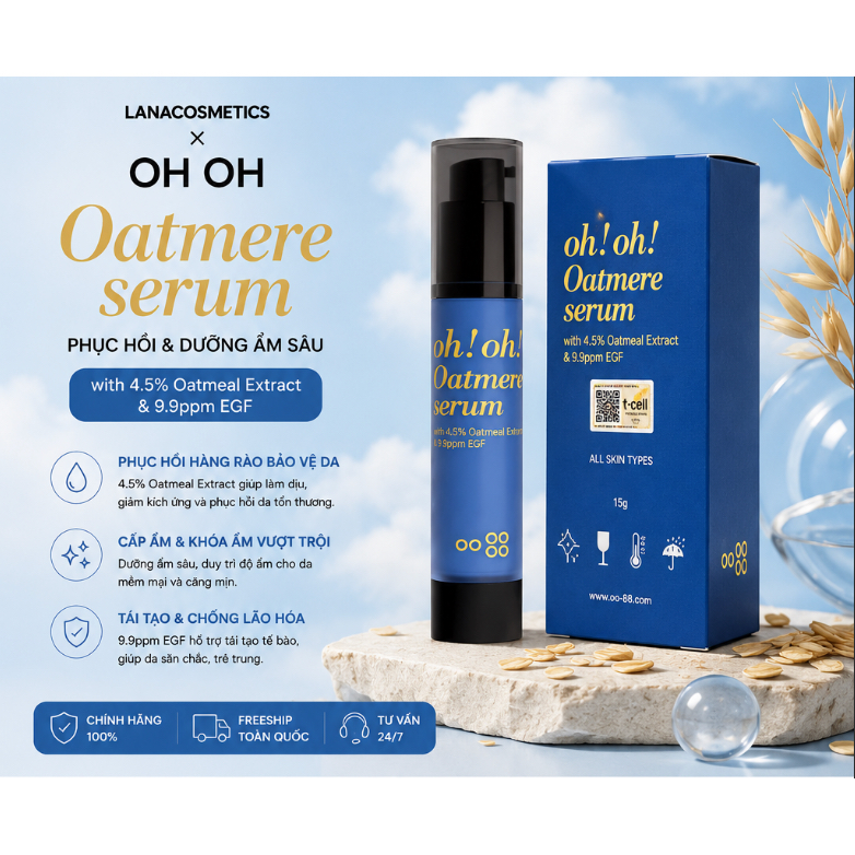 Tinh chất tế bào gốc Oh Oh Oatmere Serum -  25ml