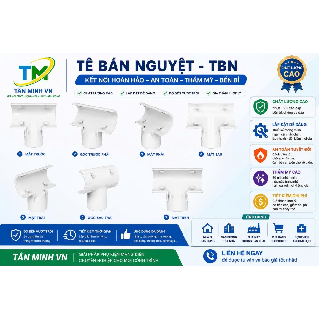 Tee bán nguyệt 30x12 tiến phát
