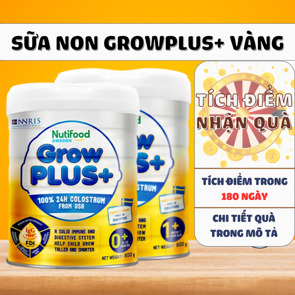 Sản phẩm Growplus Vàng Nutifood 0+1+2+ 800gr | Hagu Life