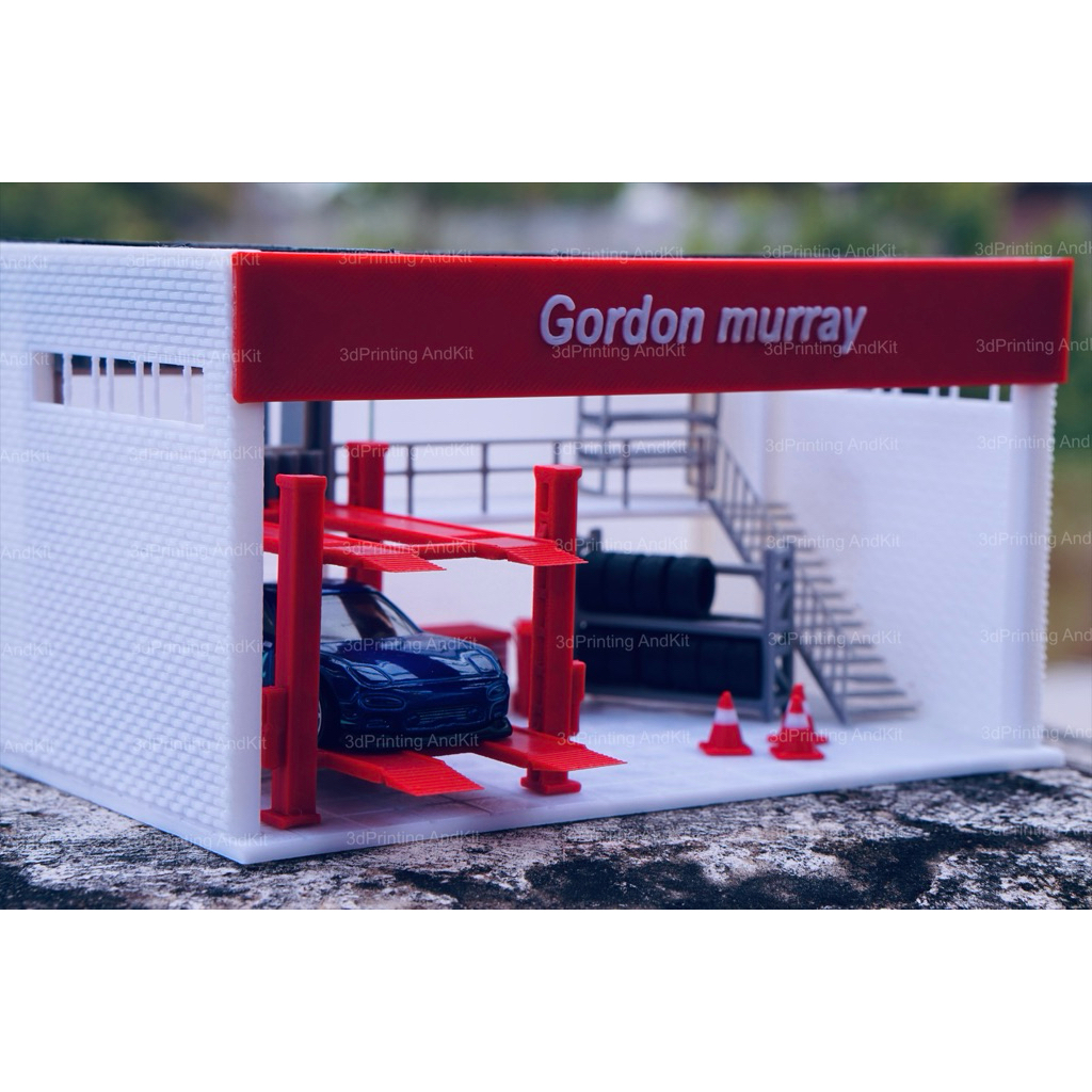 Diorama garage mô hình tỉ lệ 1:64 đổi tên garage theo yêu cầu