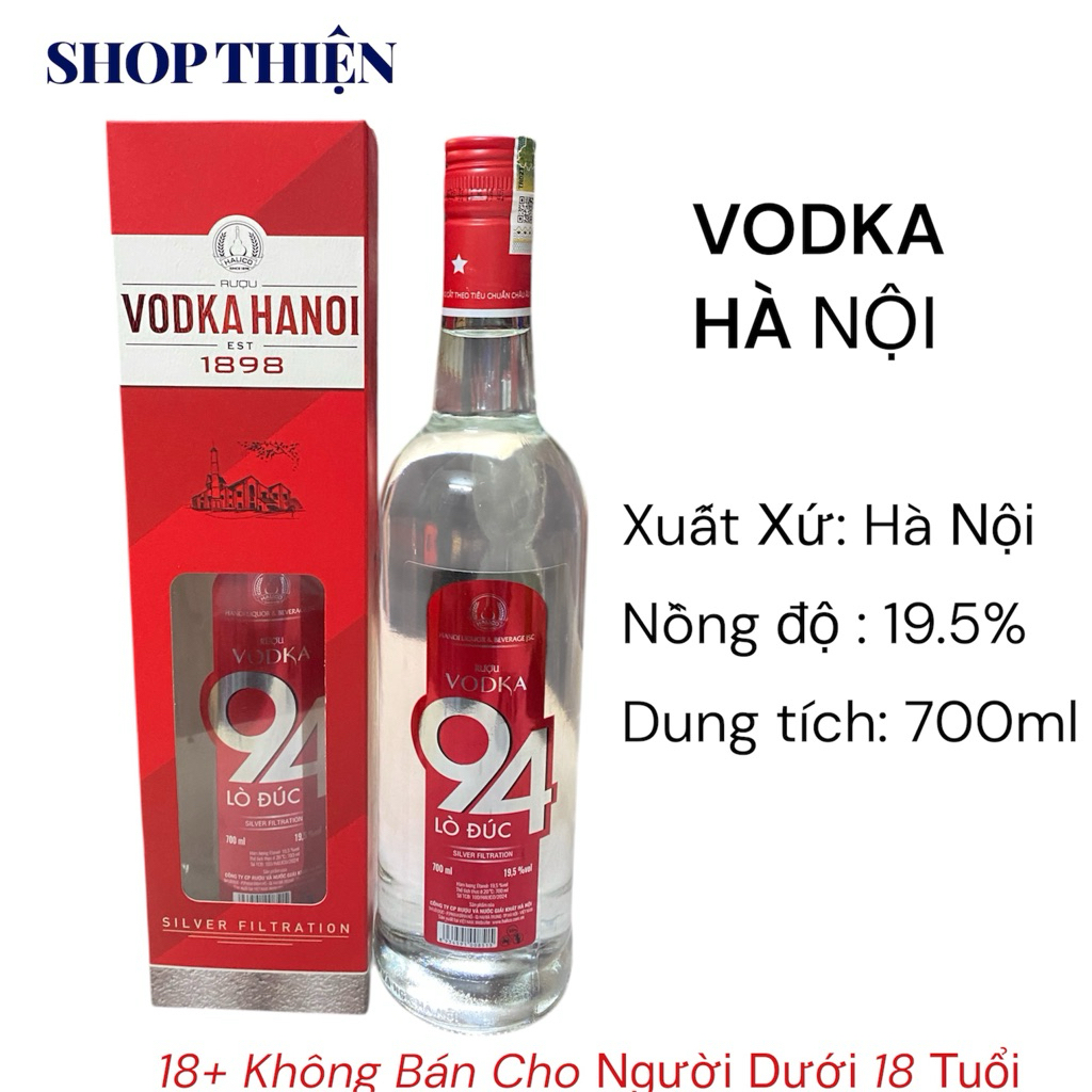 Vodka Hà Nội 94 Lò Đúc  19.5% 700ml