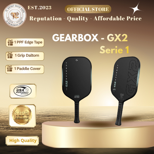 GEARBOX GX2 Serie One | Vợt Pickleball Cao Cấp | RIB Core, Carbon Woven Raw | Siêu Bền, Super Pro