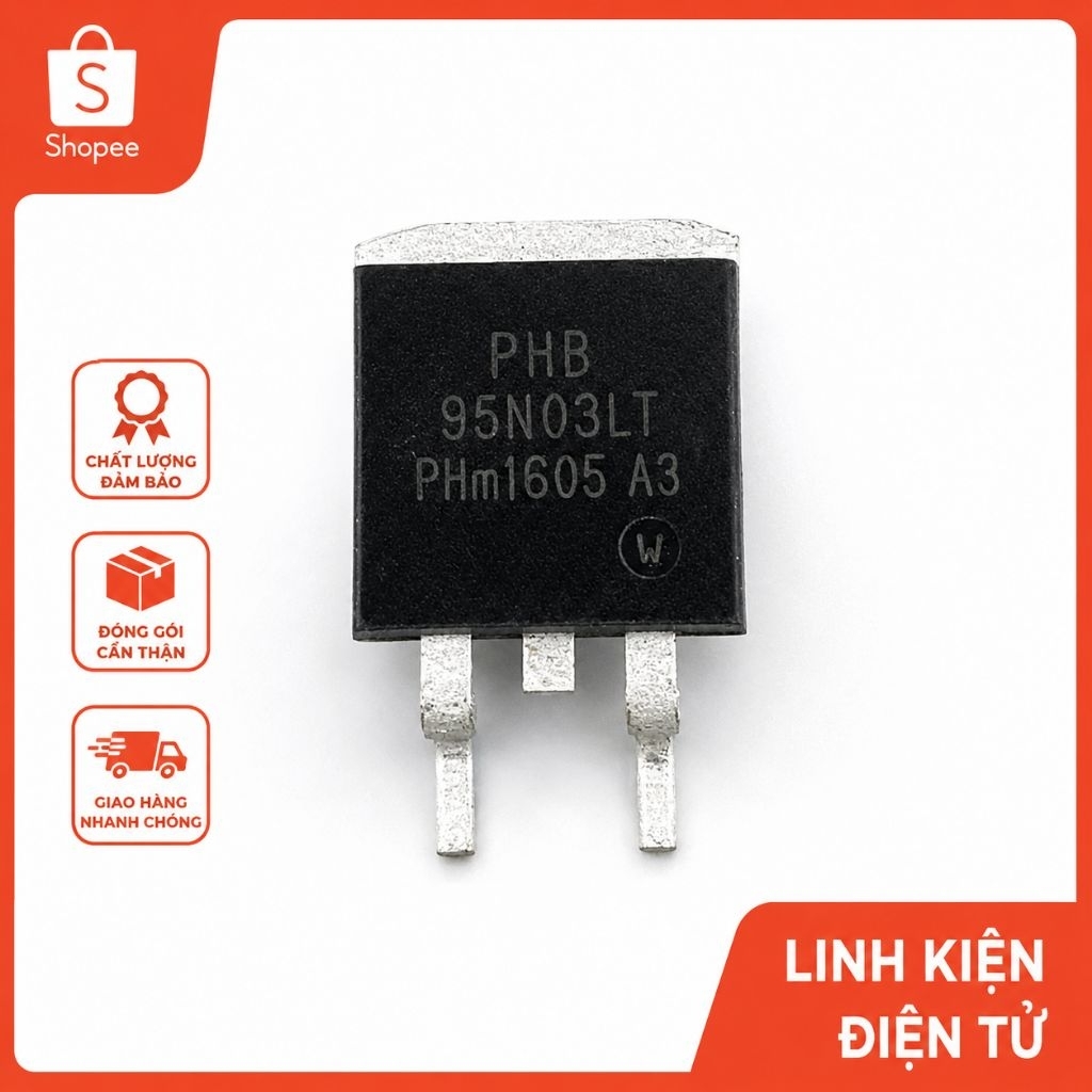 10 Con MOSFET PHB95N03LT 95N03LT TO-263 SMD Kênh N Transistor Công Suất Linh Kiện Điện Tử