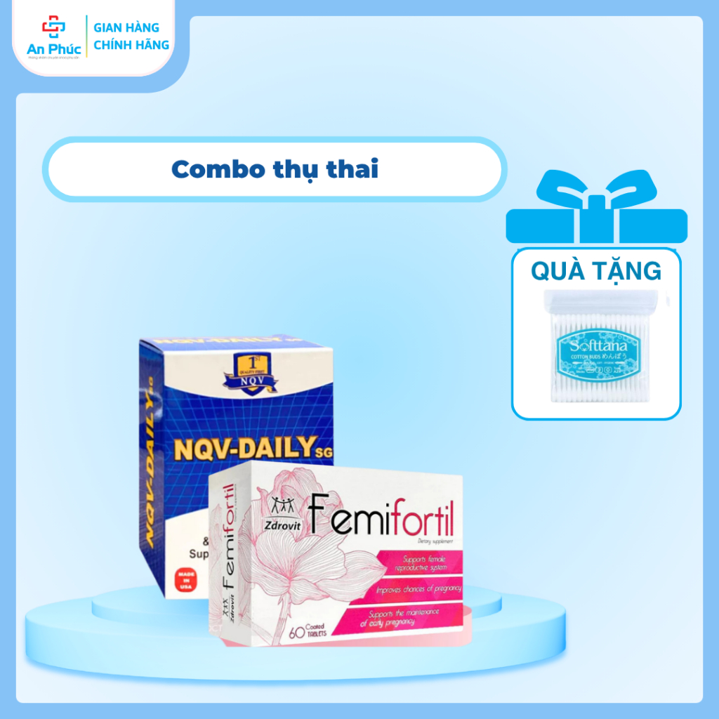 Combo NQV Daily & Femifortil – Hỗ trợ bổ trứng, cải thiện tinh trùng, tăng khả năng thụ thai &nâng c