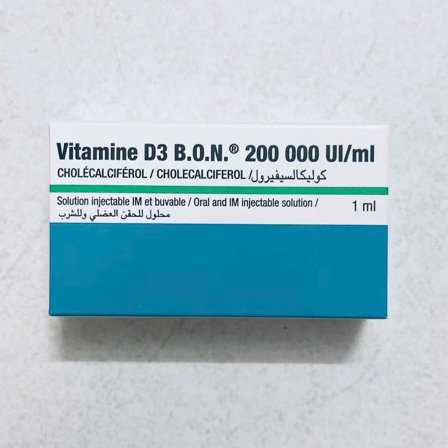 Vitamin D3 BON 200.000UI Loại 6 Tháng Dùng 1 Lần, Hỗ Trợ Giúp Hấp Thụ Canxi Vào Xương