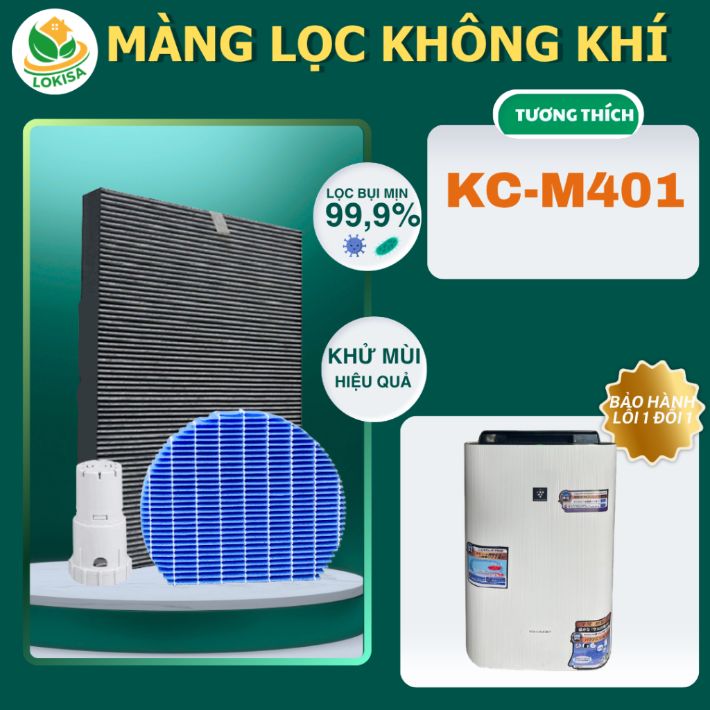 Màng lọc không khí thay thế tương thích Sharp KC-M401 - Màng hepa thay thế cho máy lọc không khí KC-