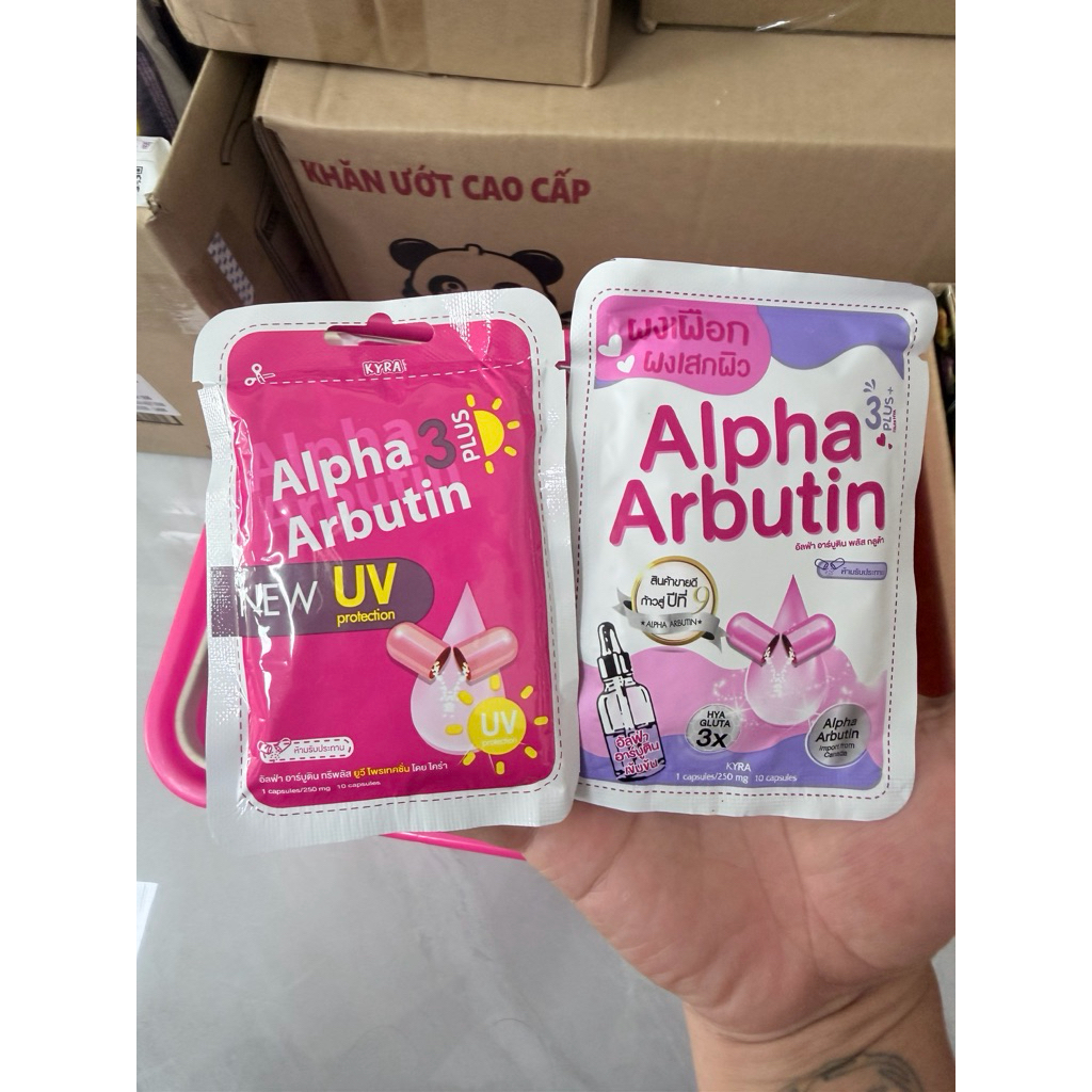 VIÊN KÍCH TRẮNG ALPHA ABUTIN (MẪU MỚI)