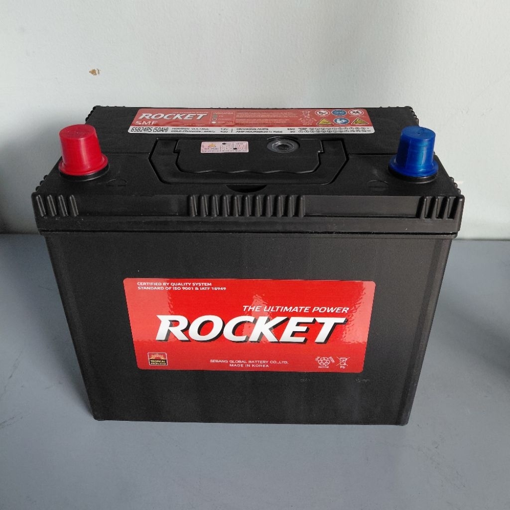 Bình ắc quy 12v khô ROCKET SMF 65B24RS 50ah xe điện vf5 2023, 2024, vf6, vf7, vf8, vf9, vfe 34.