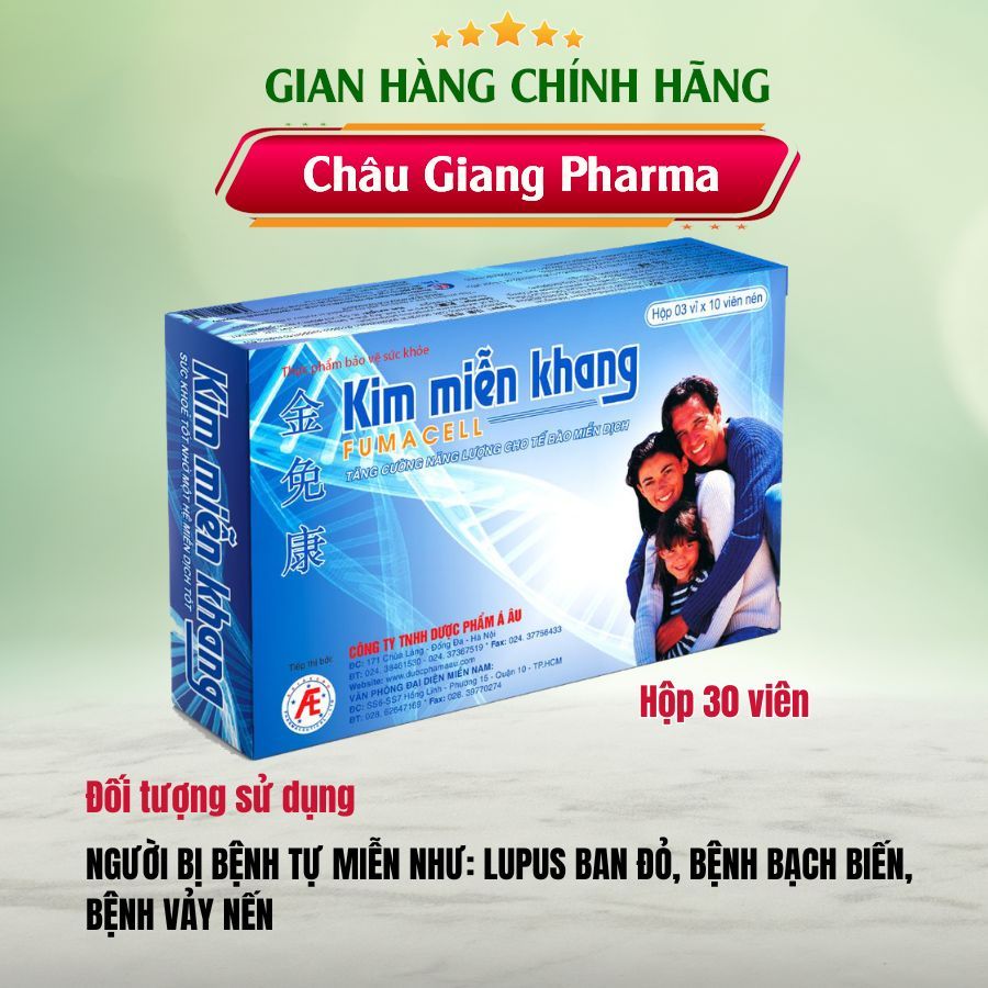 KIM MIỄN KHANG hộp 30 viên - Người bị bệnh tự miễn như: Lupus ban đỏ, bệnh bạch biến, bệnh vẩy nến.