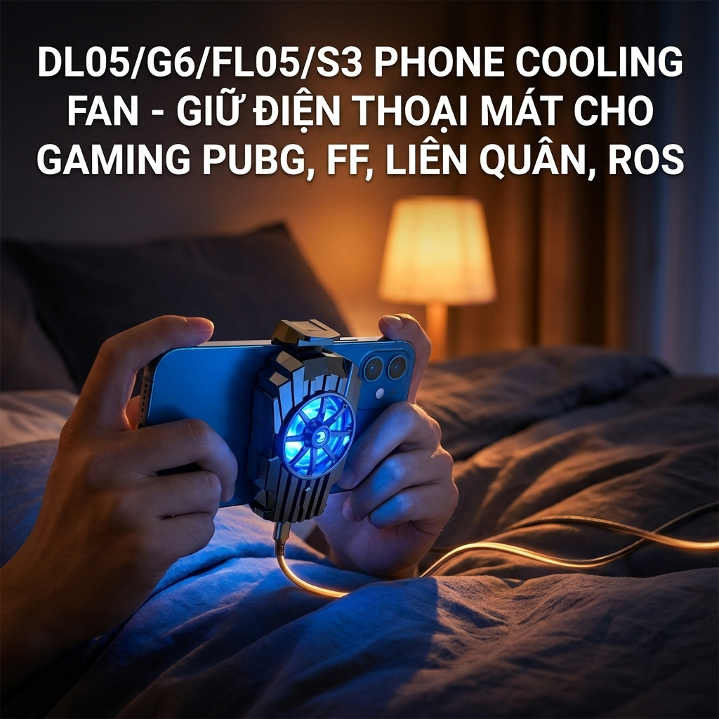 Quạt Làm Mát Điện Thoại DL05 G6 FL05 S3 Gắn Kẹp Tiện Dụng Cho Game Mobile