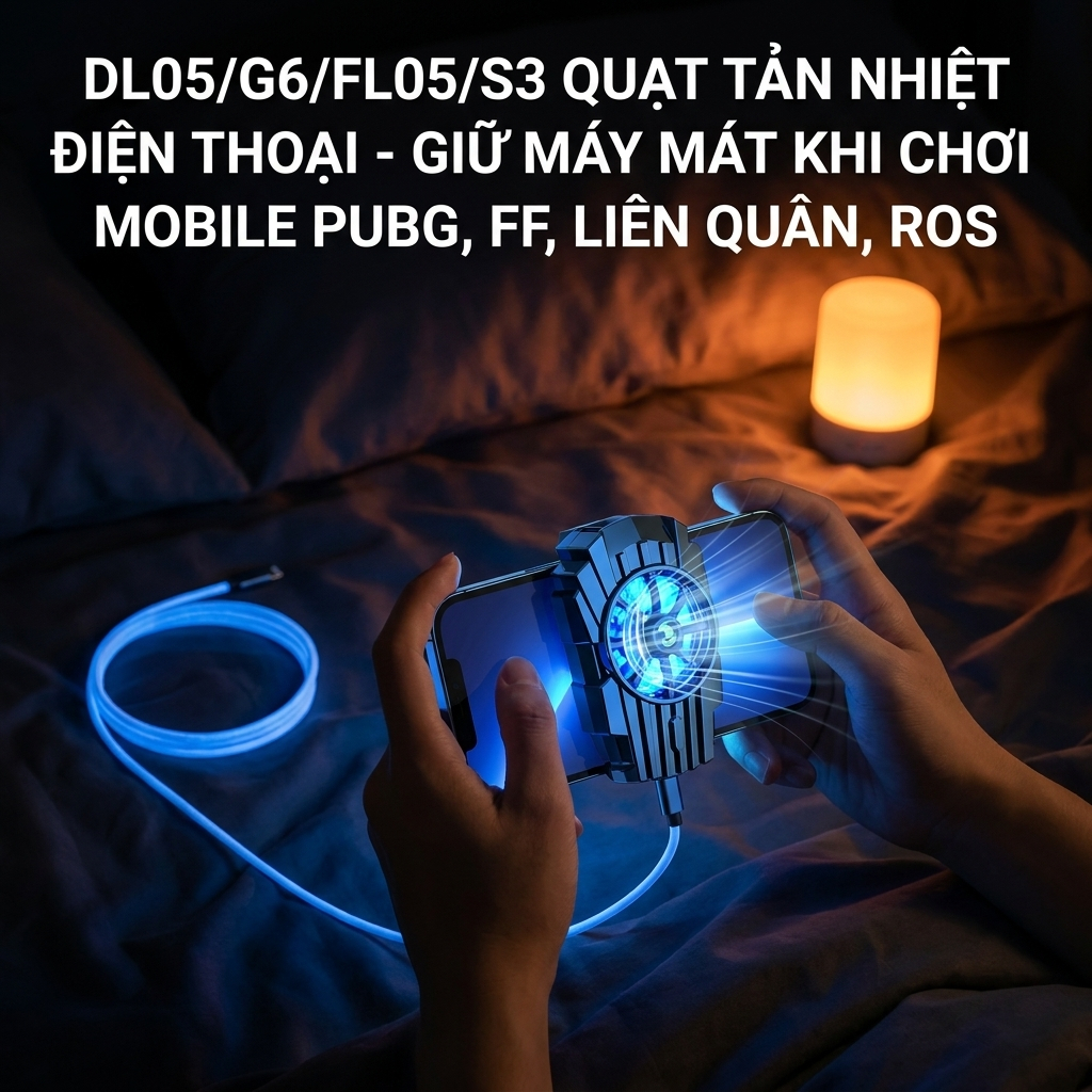 Quạt Tản Nhiệt Gaming Điện Thoại DL05 G6 FL05 S3 Tương Thích Nhiều Dòng Máy