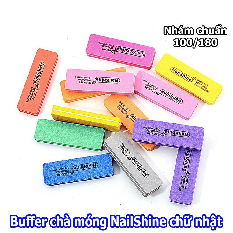 2 cái Buffer chà móng chữ nhật (NailShine)