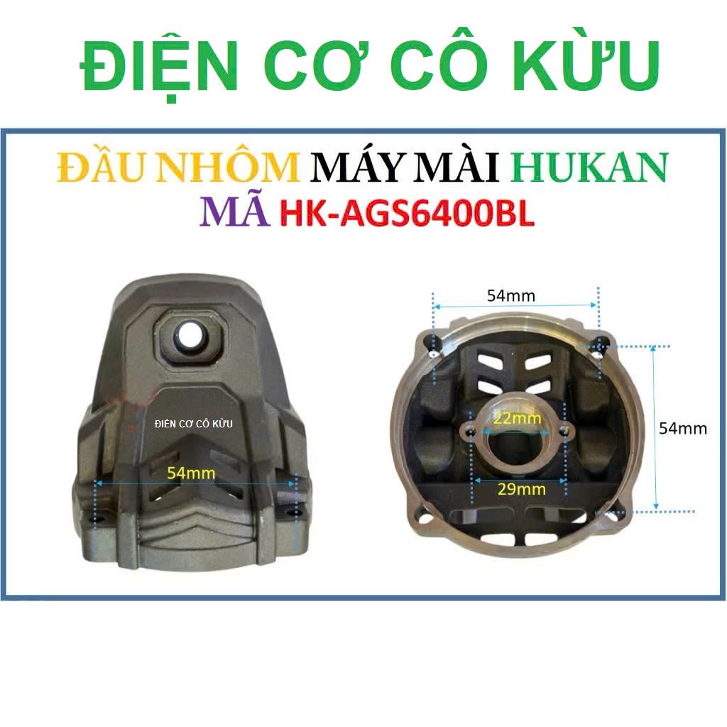 hukan 6400 - ĐẦU NHÔM MÁY MÀI GÓC PIN HUKAN MÃ 6400. tk