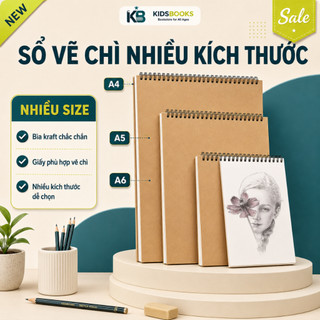 Sketchbook - Sổ Vẽ Chì Gáy Lò Xo Chắc Chắn Kích Thước  A6 A5 A4 A3D Số Lượng 100 Trang