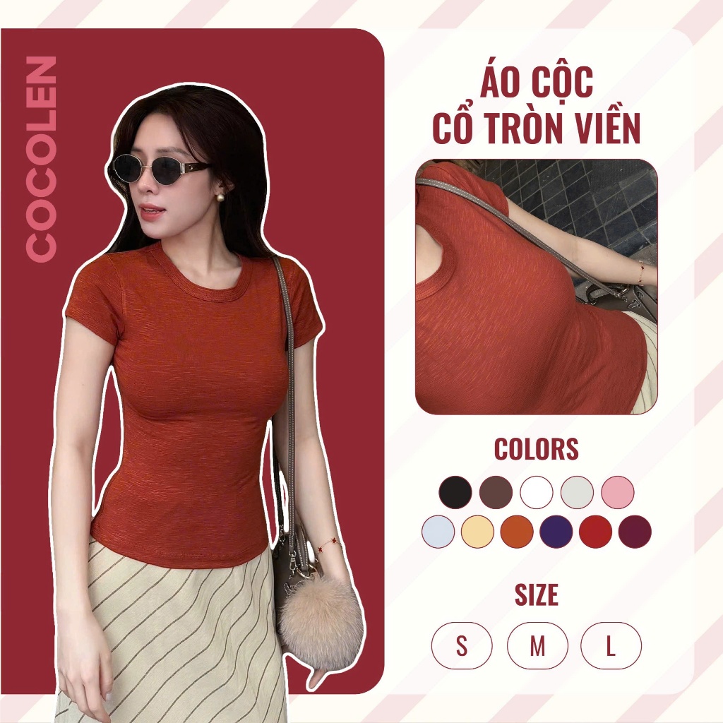 Áo Cộc Tay Cổ Tròn Viền [ #A092 ]  Trend 2026 - Chất Liệu Rib Dệt Sợi Kiểu Texture, Mát Mẻ Co Giãn, Thấm Hút Mồ Hôi Tốt | BigBuy360 - bigbuy360.vn