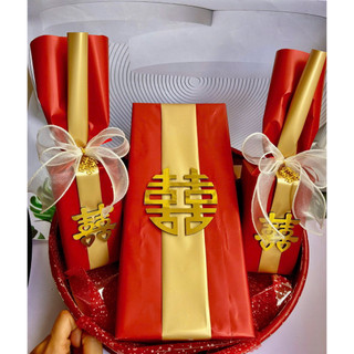 Cặp trà, ruou dùng trong mâm quả cưới, hỏi