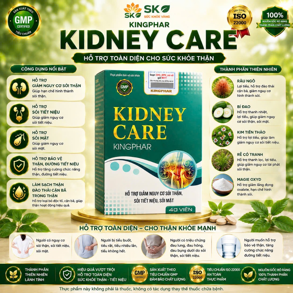 💚 KIDNEY CARE KINGPHAR – Đồng Hành Cùng Sức Khỏe Thận Mỗi Ngày  Thận khỏe là nền tảng cho một cơ thể