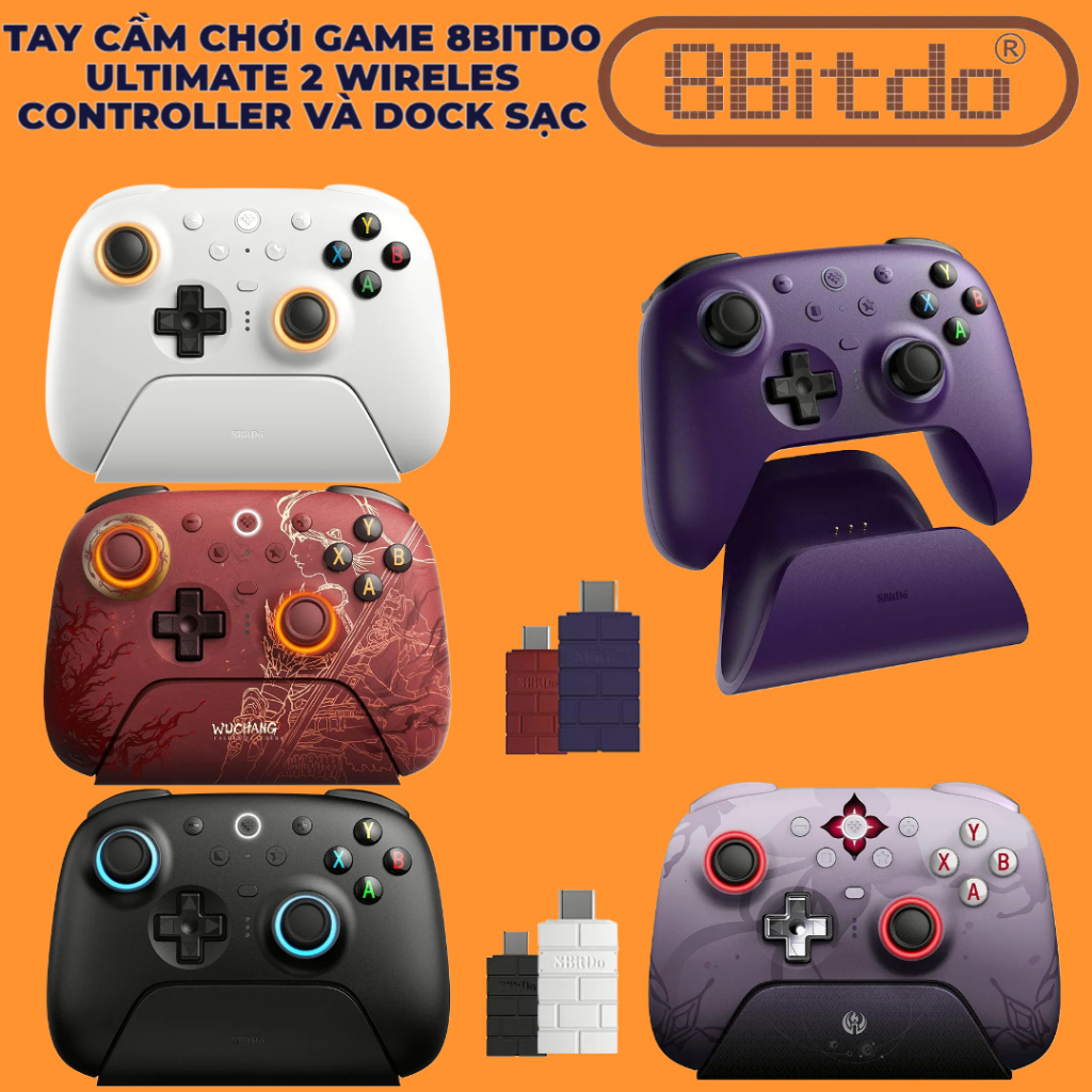 Tay Cầm Chơi Game 8BitDo Ultimate 2 Wireless Controller Kèm Dock Sạc