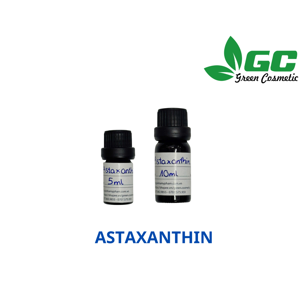 [HCM] Astaxanthin  - 5% - Hoạt chất - nguyên liệu mỹ phẩm Greencosmetic 5mL, 10mL