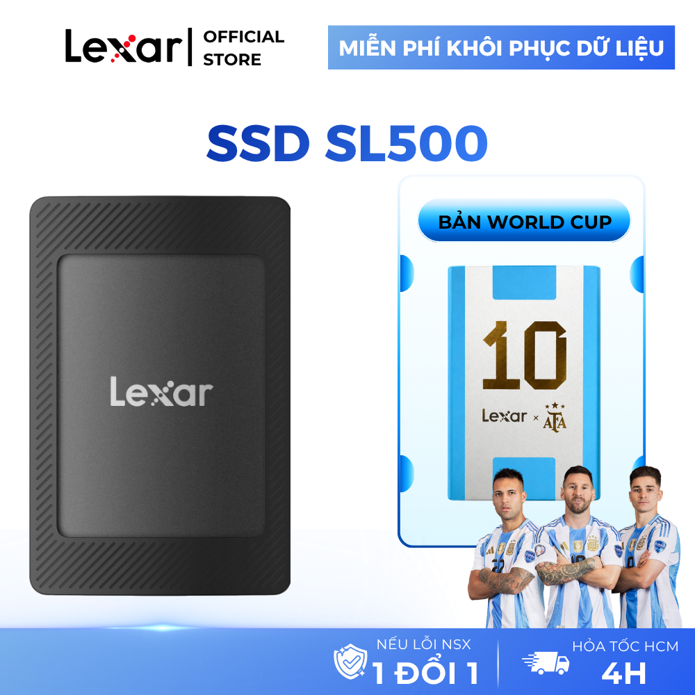 Ổ Cứng SSD Di Động Lexar SL500 Kèm Magsafe 1TB 2TB USB 3.2 Tốc Độ 2000mbs