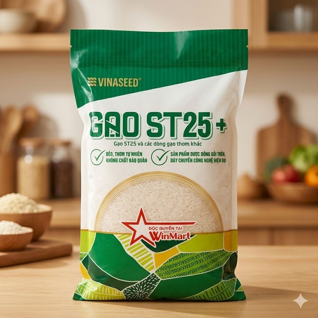 Vinaseed Gạo ST25+ túi 3kg