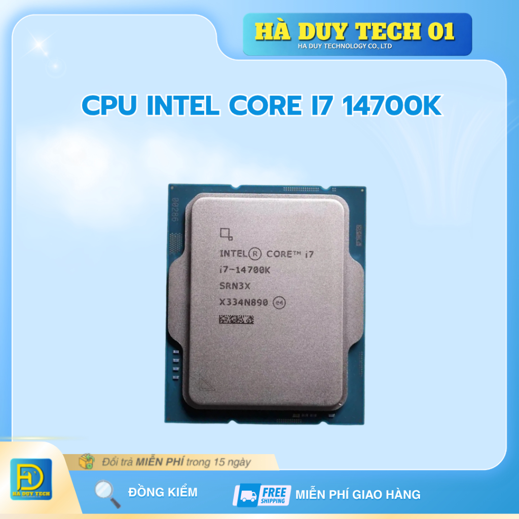 CPU INTEL CORE I7 14700K Tray New Full VAT - BH 36T - Ha Duy Tech