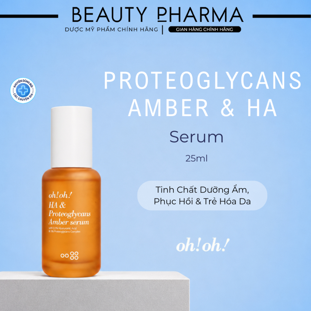 [DATE MỚI-CHÍNH HÃNG] Oh Oh HA & Proteoglycans Amber Serum - Tinh Chất Dưỡng Ẩm, Phục Hồi & Trẻ Hóa 