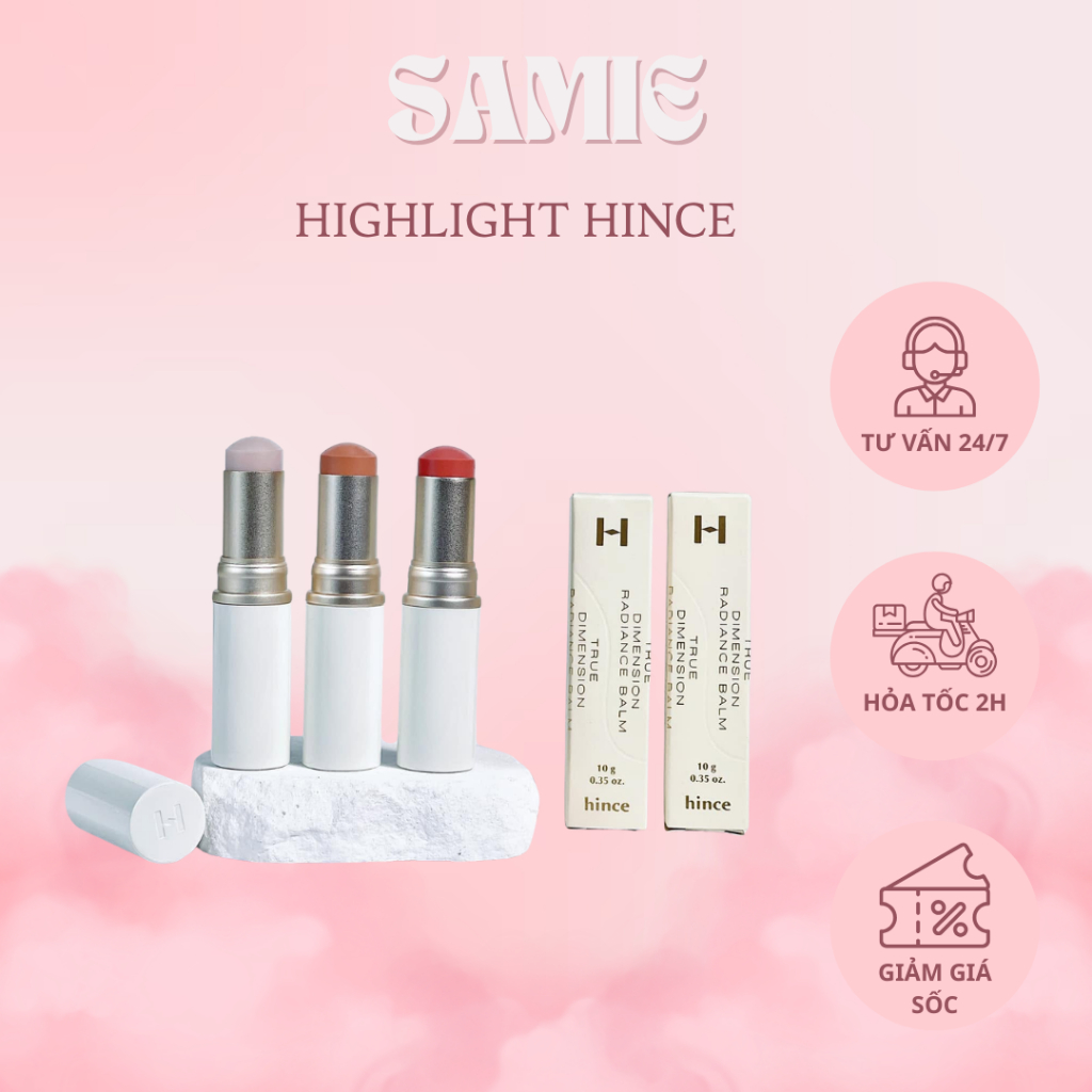 Nhũ Bắt Sáng Dạng Thỏi Hince True Dimension Radiance Balm 10g Highlight Hince - Samie Cosmetics