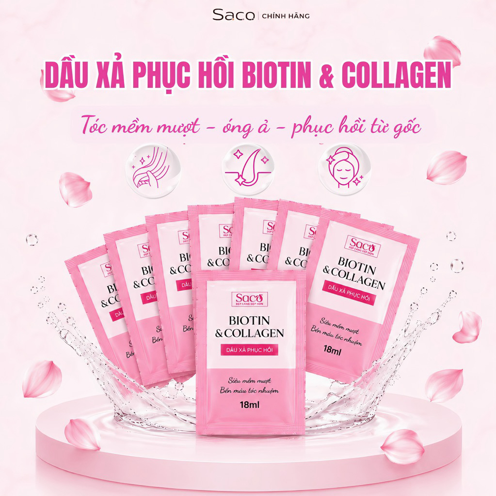 Combo Dầu Ủ Xả Dưỡng Tóc SACO 18ML Hỗ Trợ Phục Hồi Tóc Khô Xơ Gói Ủ Xả Tóc Nhỏ Gọn Tiện Lợi