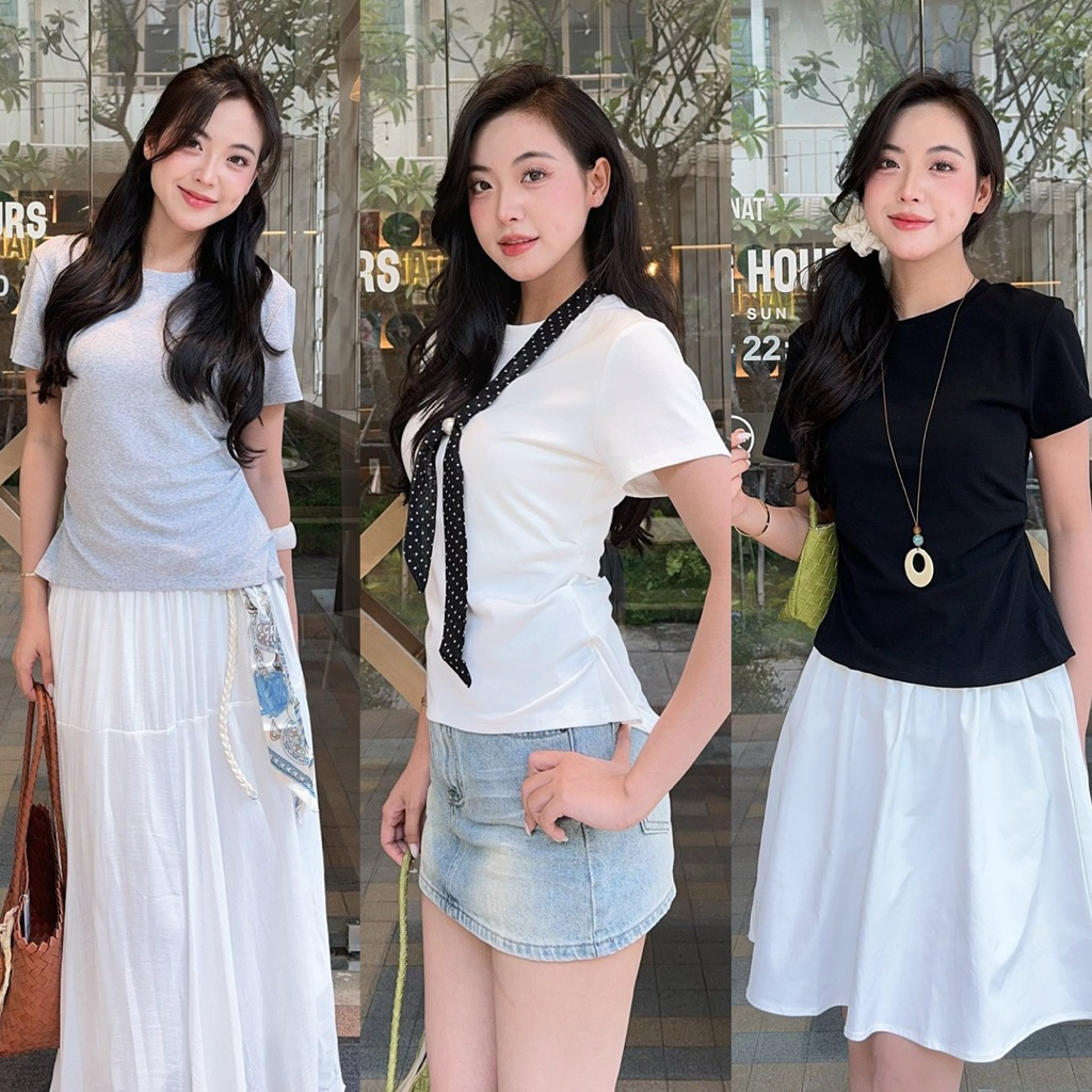 [RÁCH STORE] Áo - 8776 - Nhún 2 bên - Nút lưng - Hở sau