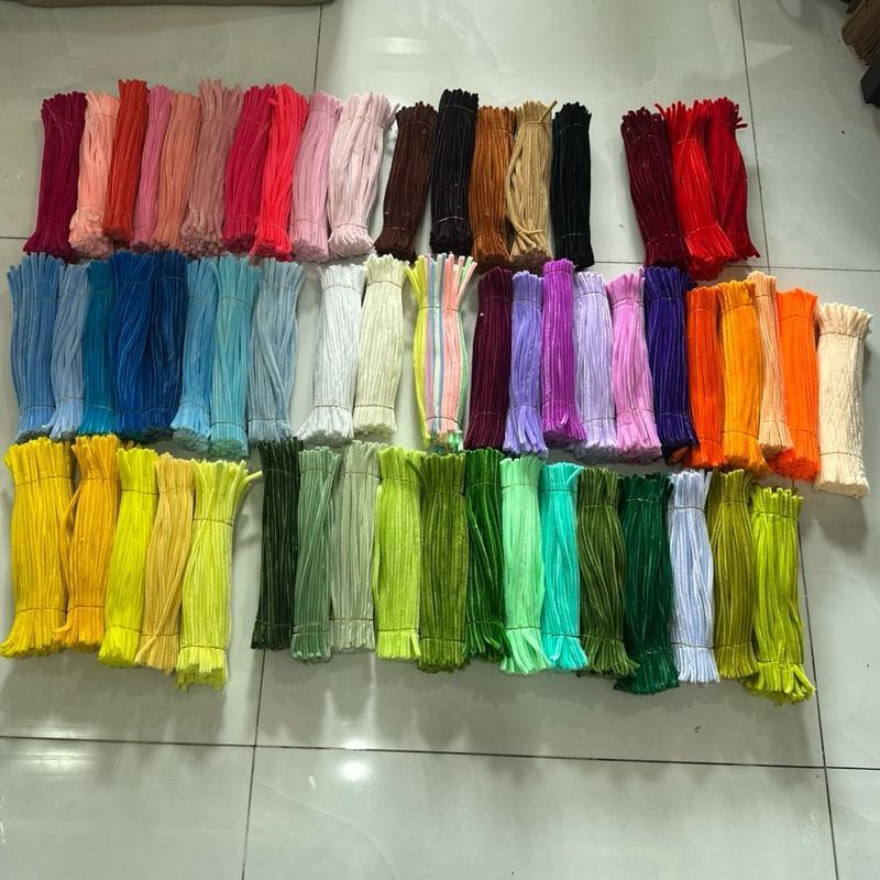 [Chuẩn Nhung 8mm] Kẽm Nhung Loại 1 | Sợi Dày Mịn, Lên Form Đẹp, Làm Hoa Handmade DIY, Bó 50/100 Sợi