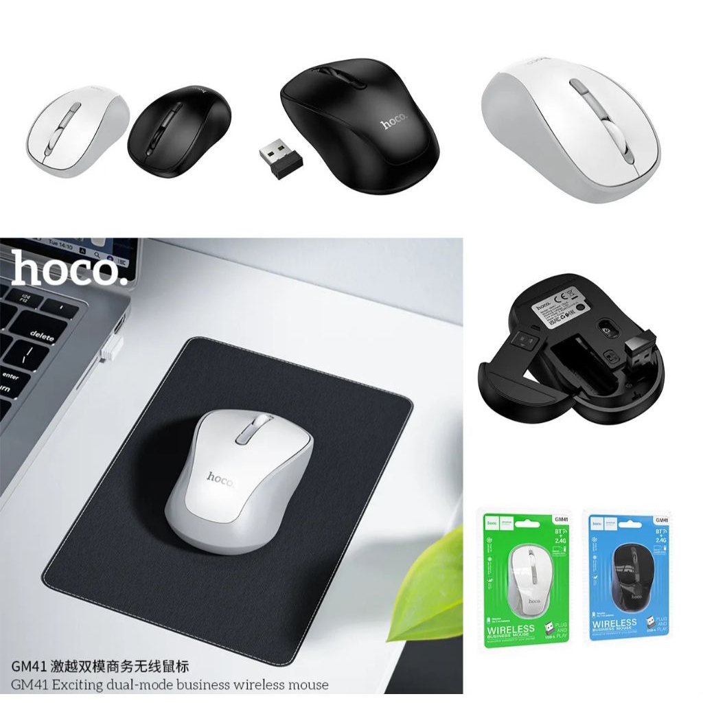 Chuột máy tính, điện thoại bluetooth Hoco GM41 kết nối Bluetooth hoặc USB 2.4G