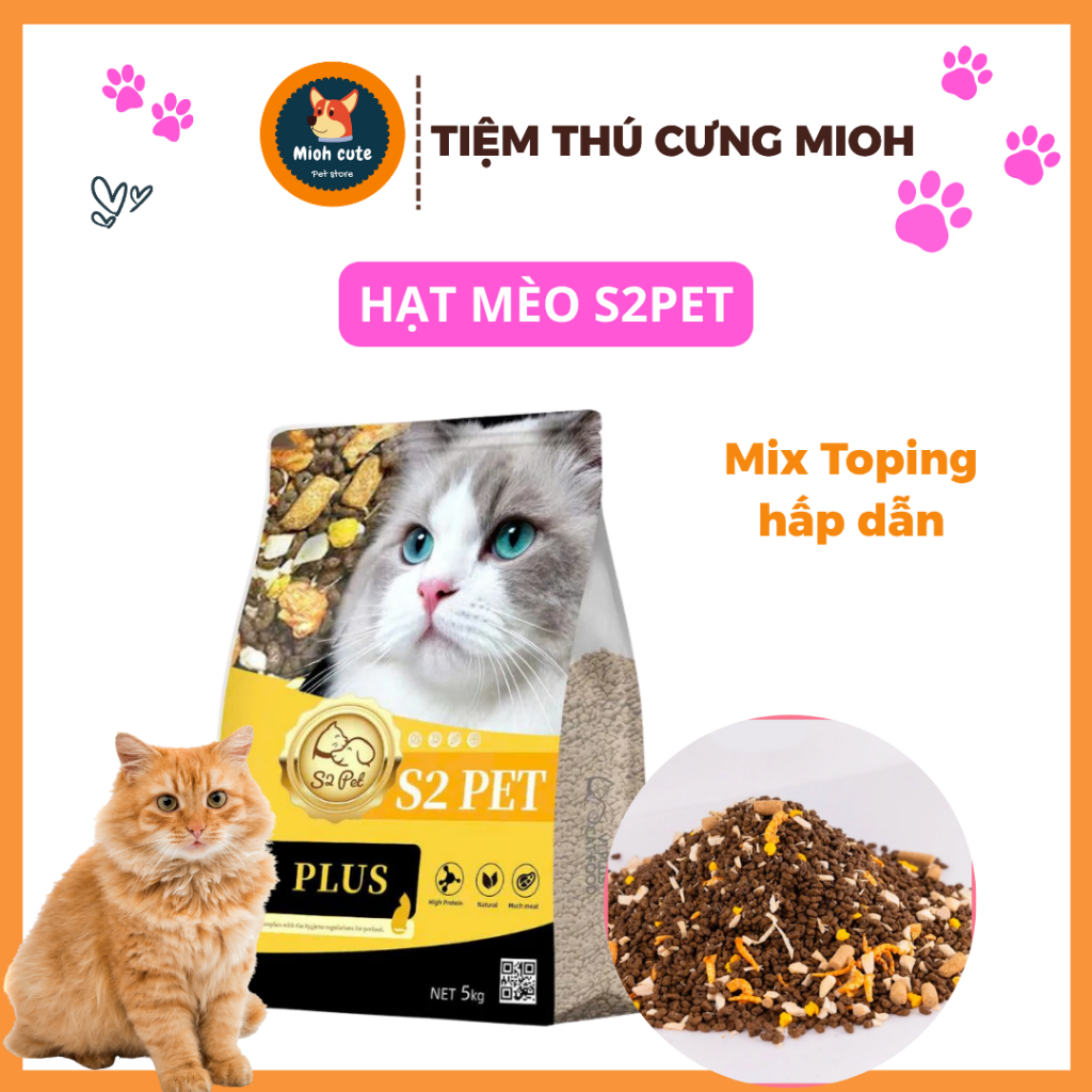 Hạt Mèo S2Pet V1 Chiết 1KG S2 Pet Siêu Topping Dành cho Mèo mọi lứa tuổi