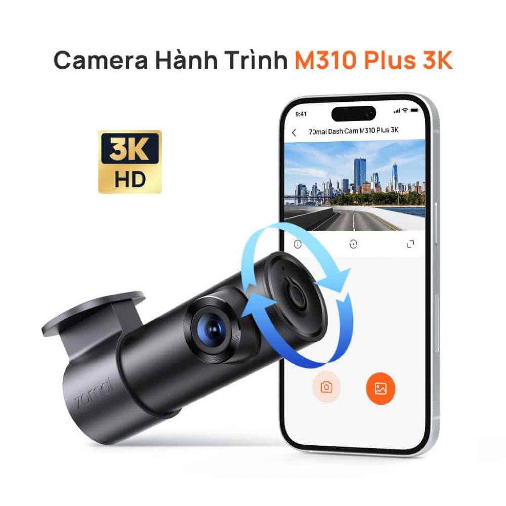 🎥 CAMERA HÀNH TRÌNH 70MAI M310 PLUS 3K – NHỎ GỌN, SẮC NÉT, GIÁ CỰC TỐT 🚗