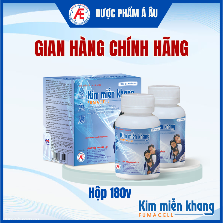 Viên uống Kim Miễn Khang dùng cho người người bị bệnh tự miễn như: Lupus ban đỏ, vẩy nến, bạch biến.