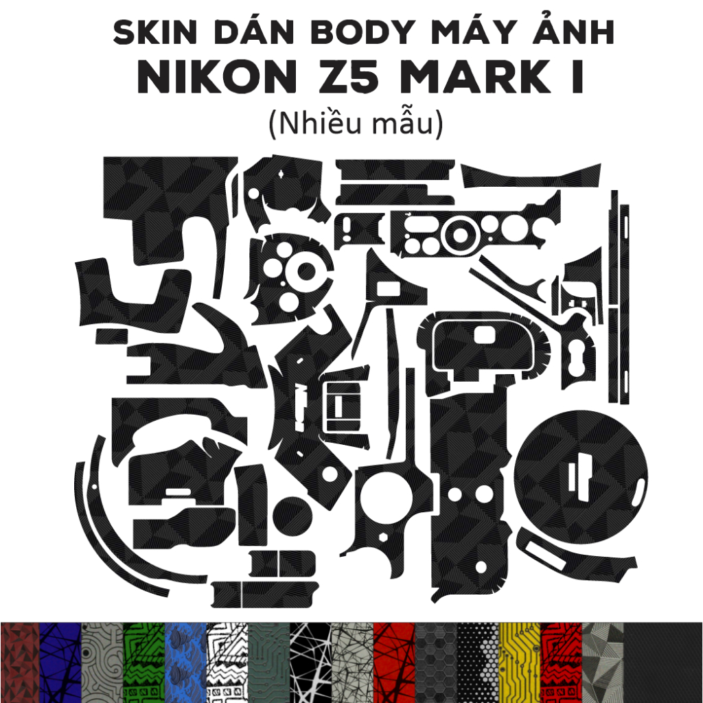 Skin 3M dán Nikon Z5 Mark I (Nhiều mẫu) | Miếng dán body máy ảnh chống bám vân tay bảo vệ máy Nikon 